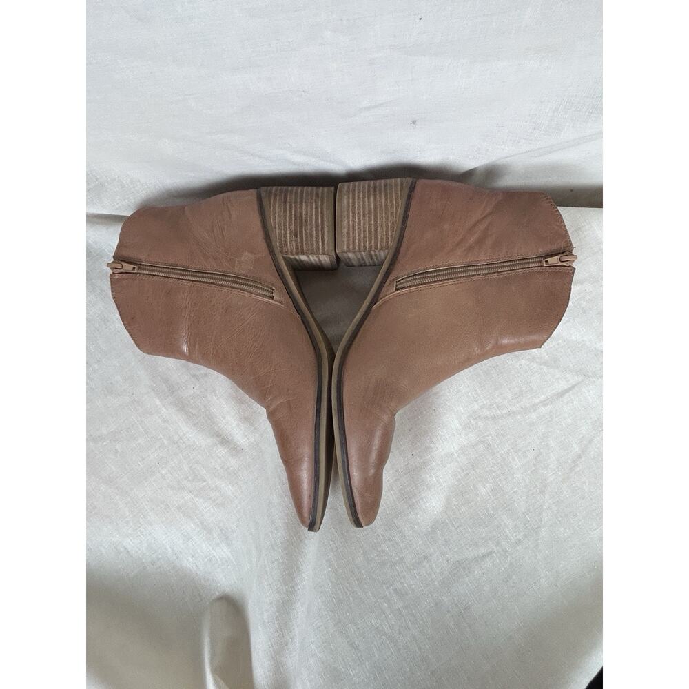 Lucky Brand Womens Cosmio Western Booties Brown Leather Block Heel size 8.5M - Picture 5 of 8